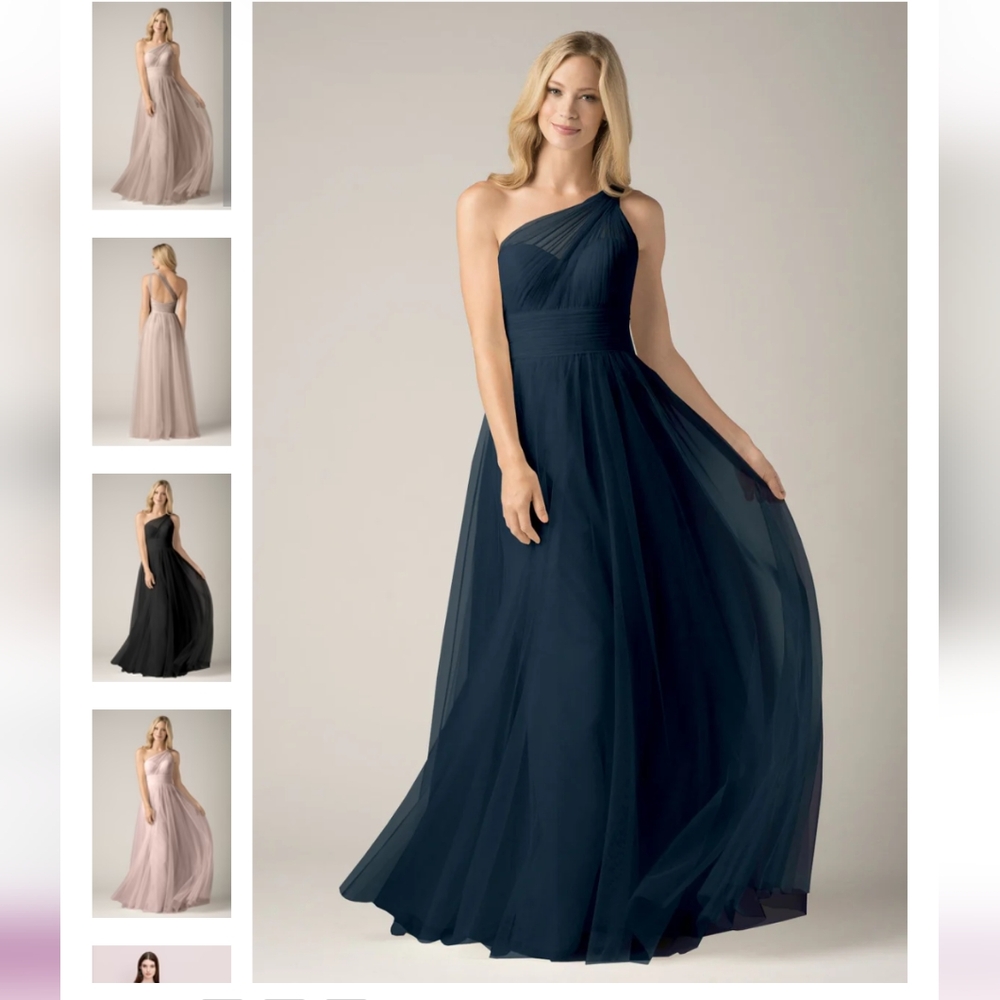 Wtoo Rue 858 Indigo One-Shoulder Gown / Bridesmaid Dress